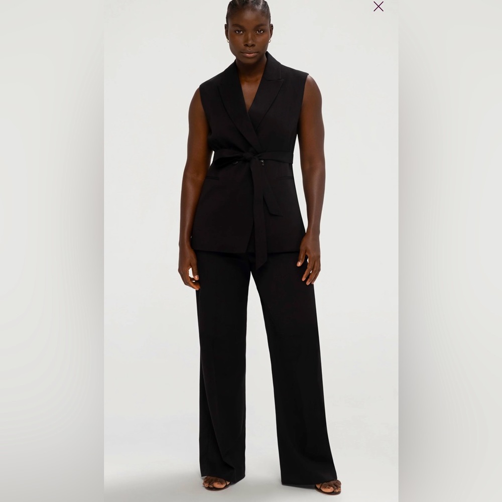 Argent wide leg trouser in seasonless wool